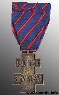 Photograph Commemorative Medal for Service in the Free French Forces