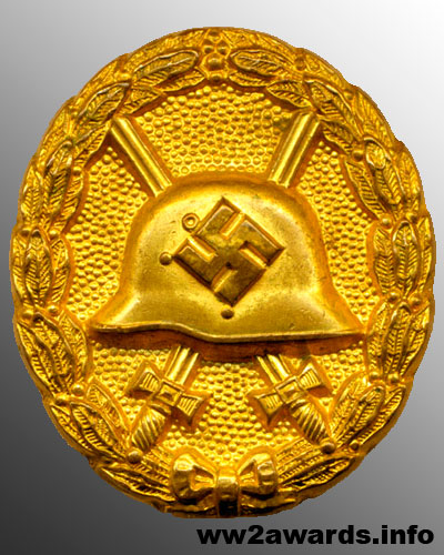 gold chest badge for wounds photo