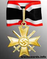 Golden Knight's Cross of the War Merit Cross with Swords photo