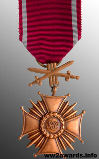 Bronze version of the Cross of Merit with Swords photo