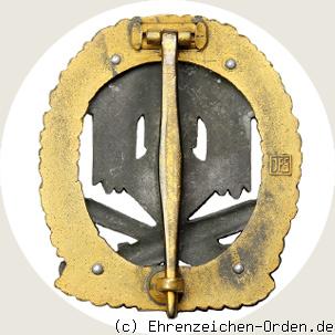 Allgemeines Sturmabzeichen mit Einsatzzahl 100 R&uuml;ckseite