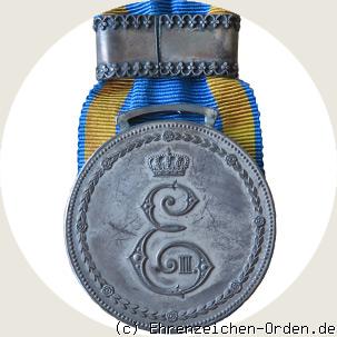 Herzog Ernst Medaille mit Bandschleife 1914 R&uuml;ckseite