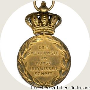 Goldene Medaille für Kunst und Wissenschaft mit der Krone Ernst II. R&uuml;ckseite