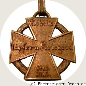 Feldzugskreuz für 1813 – 1815 R&uuml;ckseite