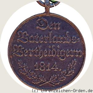 Eiserne Kriegsdenkmünze 1814 Anhalt-Köthen R&uuml;ckseite