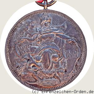 Silberne Erinnerungsmedaille zum 25. Regierungsjubiläum R&uuml;ckseite