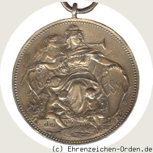 Goldene Erinnerungsmedaille zum 25. Regierungsjubiläum R&uuml;ckseite