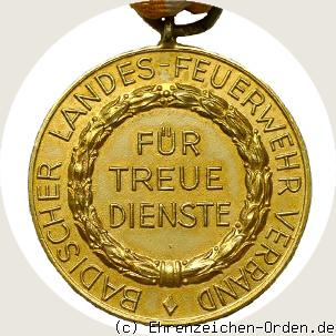 Medaille Für treue Dienste Landes-Feuerwehr Verband Baden R&uuml;ckseite