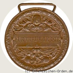 Medaille für Arbeiter und Dienstboten 1. Ausgabe 1895 R&uuml;ckseite