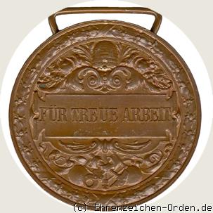 Medaille für Arbeiter und Dienstboten 2. Ausgabe 1908 R&uuml;ckseite