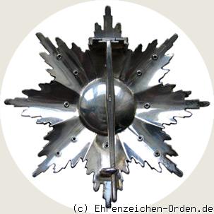 Hausorden der Treue – Großkreuz – Bruststern R&uuml;ckseite