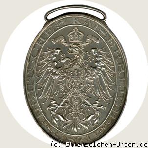 Erinnerungsmedaille für Vereine im Badischen Militärvereins-Verband in Silber R&uuml;ckseite