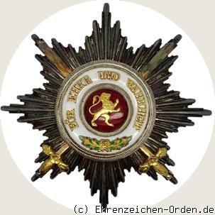 Orden vom Zähringer Löwen Bruststern zum Großkreuz mit Schwertern