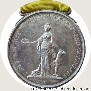 Silberne Civilverdienstmedaille Großherzog Leopold 1831 R&uuml;ckseite