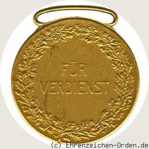 Kleine goldene Verdienstmedaille Friedrich II. 1908 R&uuml;ckseite