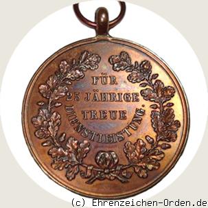 Dienstalterauszeichnung der Heeresverwaltung für 25 Jahre R&uuml;ckseite