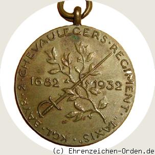 Jubiläumsmedaille 2. Chevaulegers-Regiment Taxis R&uuml;ckseite