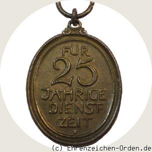 Feuerwehr Ehrenzeichen für 25 Jahre Dienst (Freistaat Bayern) R&uuml;ckseite