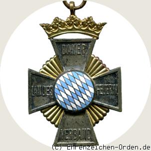 Feuerwehr-Ehrenkreuz mit Krone Freistaat Bayern  (Blau für Nichtfeuerwehrleute) R&uuml;ckseite
