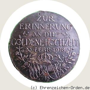 Goldene Hochzeits-Erinnerungsmünze in Eisen R&uuml;ckseite