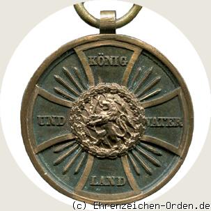 Medaille des Militärdenkzeichens 1813-1815 für Militärbeamte R&uuml;ckseite