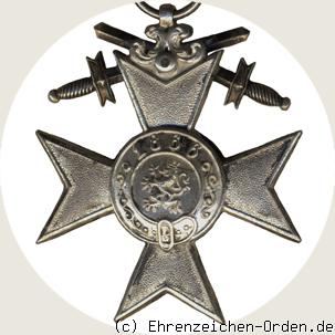 Militärverdienstkreuz 2.Klasse mit Schwertern  (3.Form 1913) R&uuml;ckseite