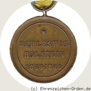 Erinnerungsmedaille für die Kämpfe 1848/49 in Schleswig-Holstein R&uuml;ckseite