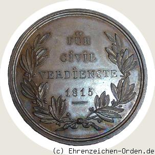 Zivil-Verdienstmedaille 1815 R&uuml;ckseite