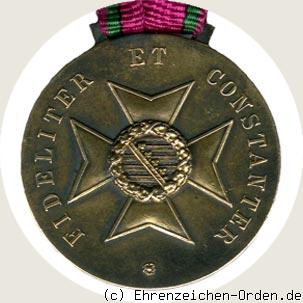 Goldene Verdienstmedaille des Herzoglich Sachsen-Ernestinischen Hausordens Herzog Carl Eduard R&uuml;ckseite