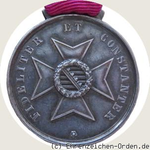 Silberne Verdienstmedaille des Herzoglich Sachsen-Ernestinischen Hausordens Herzog Alfred R&uuml;ckseite