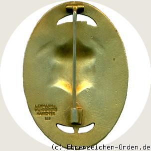 Deutsches Radsport-Abzeichen in Gold R&uuml;ckseite