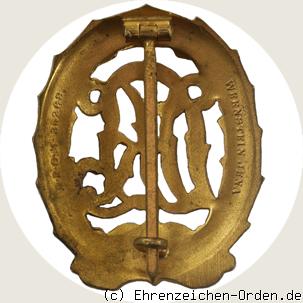 Deutsches Reichssportabzeichen DRL ab 1935 in Gold R&uuml;ckseite