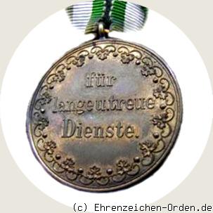 Dienstauszeichnung 3. Klasse für 9 Jahre Bronzene Medaille 1878 R&uuml;ckseite