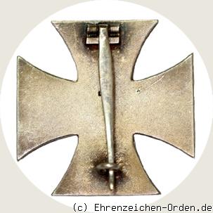 Eisernes Kreuz 1939 1.Klasse flach an Nadel R&uuml;ckseite