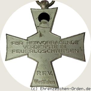 Feuerwehr-Ehrenkreuz des Provinzial Feuerwehrverbandes Westfalen 1934 R&uuml;ckseite