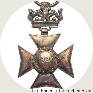 Kreuz für 50 Dienstjahre der Unteroffiziere R&uuml;ckseite