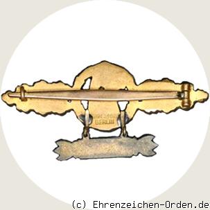 Frontflugspange für Aufklärer in Gold mit  Einsatzzahl 300 R&uuml;ckseite