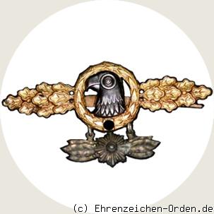 Frontflugspange für Aufklärer in Gold mit Sternanhänger