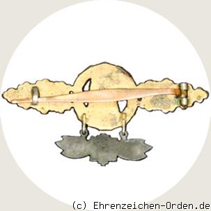 Frontflugspange für Aufklärer in Gold mit Sternanhänger R&uuml;ckseite