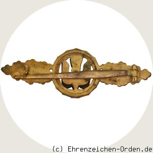 Frontflugspange für Kampf- und Sturzkampfflieger in Gold R&uuml;ckseite