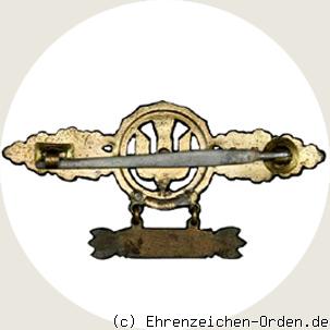 Frontflugspange für Kampf- und Sturzkampfflieger in Gold mit  Einsatzzahl 300 R&uuml;ckseite