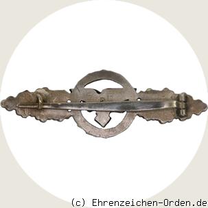 Frontflugspange für Transport-und Luftlandeflieger in Silber R&uuml;ckseite