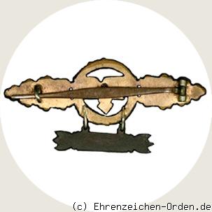 Frontflugspange für Transport-und Luftlandeflieger in Gold mit Einsatzzahl 300 R&uuml;ckseite