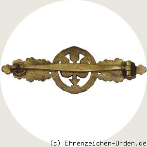 Frontflugspange für Zerstörer in Gold R&uuml;ckseite