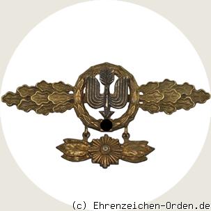 Frontflugspange für Zerstörer in Gold mit Sternanhänger