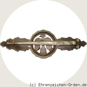 Frontflugspange für Jäger in Silber R&uuml;ckseite