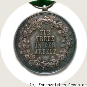 Medaille für Treue in der Arbeit 1.Form König Albert 1894 R&uuml;ckseite