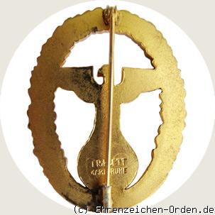 Gau-Ehrenzeichen Baden in Gold R&uuml;ckseite