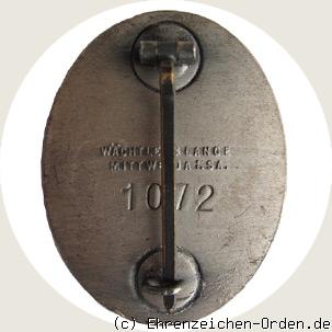 Gau-Ehrenzeichen Ostpreußen R&uuml;ckseite