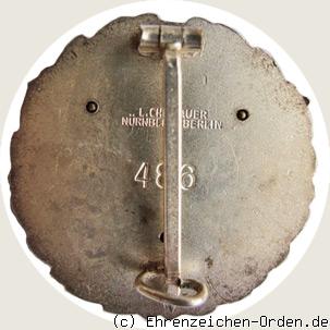 Gau-Traditionsabzeichen Berlin 1936 in Silber R&uuml;ckseite